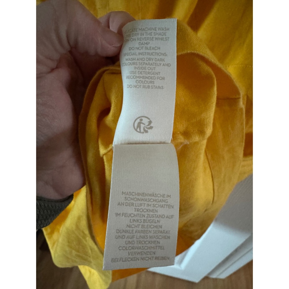 Boden Rae Yellow Linen Blend A-Line Midi Dress Size‎ 12P - Picture 9 of 10